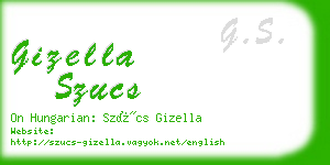 gizella szucs business card